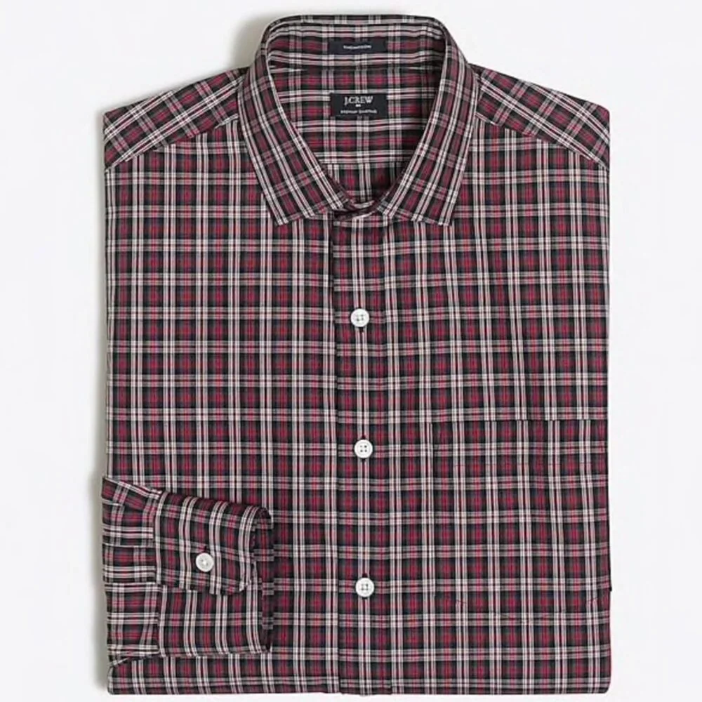 EUC Men's J. CREW Thompson Spread Collar Plaid Shirt | Size M‎